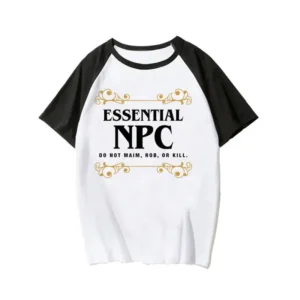 Essentials NPC Do Not Maim Rob OR Kill White T-Shirt