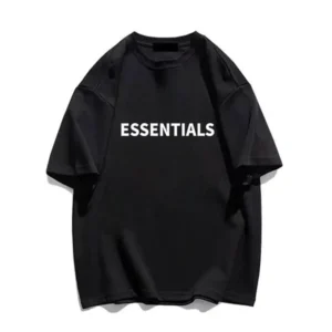Essential 3M Logo Boxy Short Sleeve Black T-Shirt