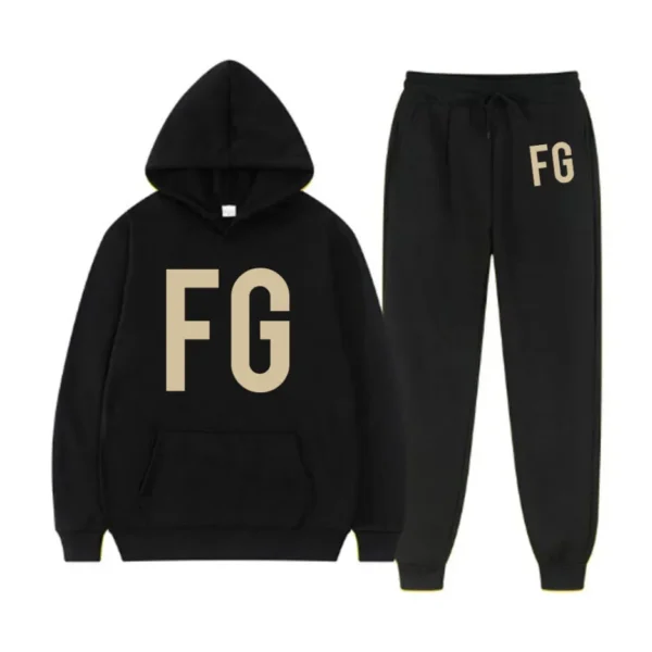 Essentials FG Logo Black Tracksuit