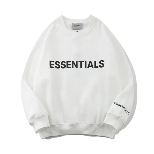 Essentials Overlapped White Sweatshirt