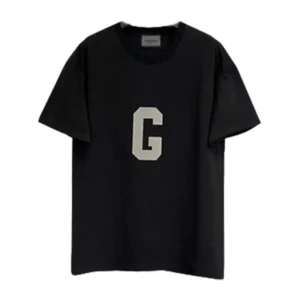 G flocking Letter Fear Of God Essentials Black T-Shirt