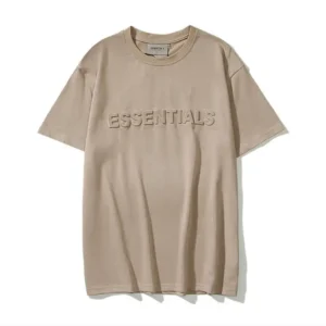 Kanye West Hip Hop Essential Letter Khaki T-Shirt