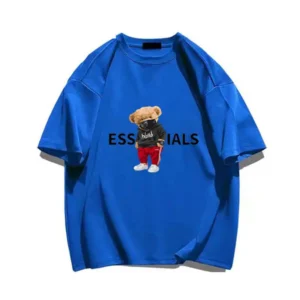 Korea Style Bear Essentials Blue T-Shirt