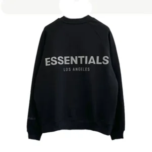 Men and Women Essentials Los Angeles Black Sweatshirt