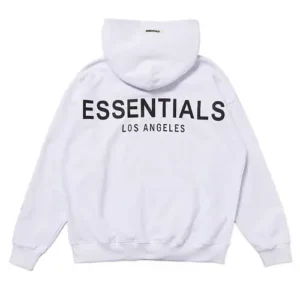 Fear Of God Essentials Los Angeles White Hoodie